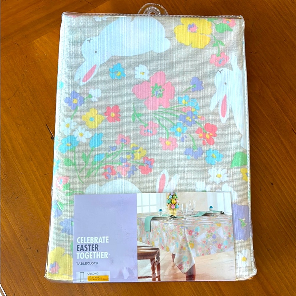 🐰🩷🌷EASTER TABLECLOTH-60 X 84 Inch Oblong
